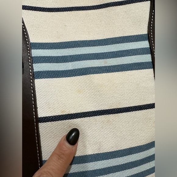 Burberry Blue Label Striped Canvas Tote - Picture 6 of 12